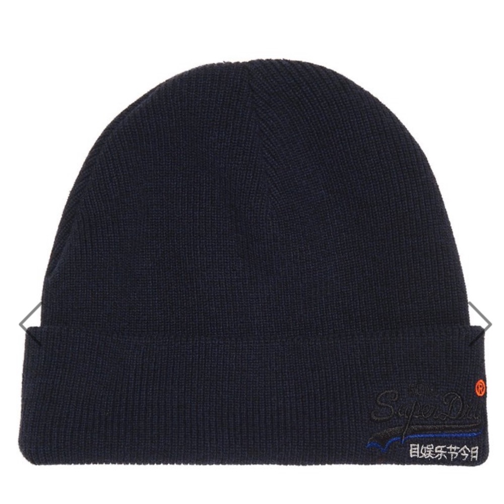 Super dry orange label beanie. Men’s. 100% Cotton